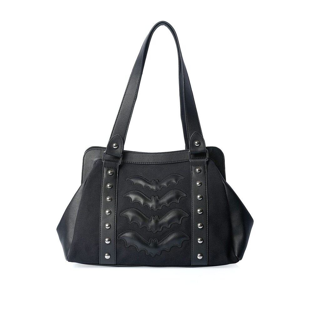 9568 Gothic Night Wings Handbag Bat and Metal Stud Purse